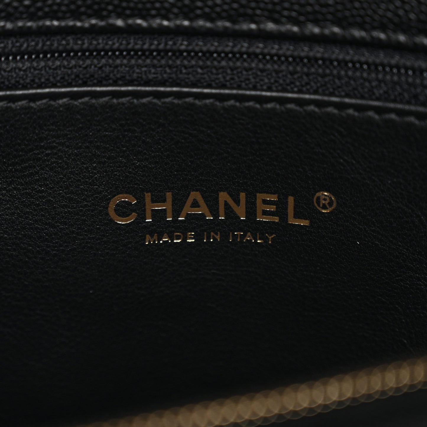 Caviar Lizard Quilted Small Coco Handle Flap Black