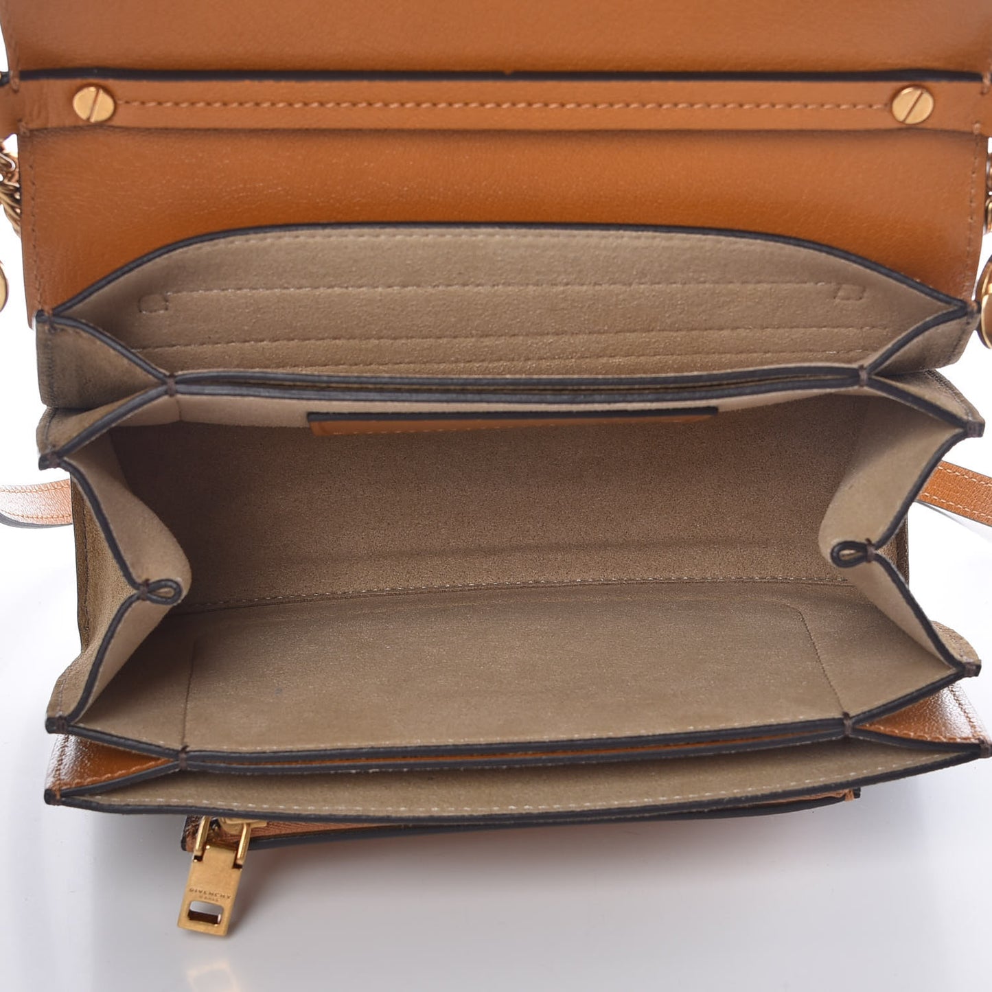 Goatskin Suede Small GV3 Shoulder Bag Amber Mastic