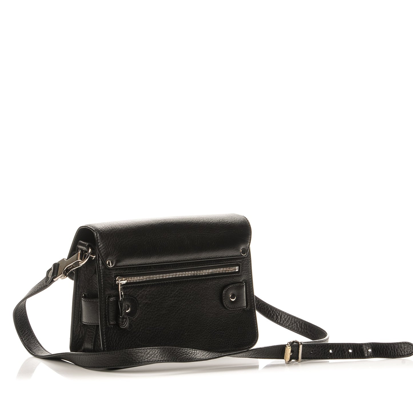 Textured Calfskin Mini PS11 Classic Shoulder Bag Black