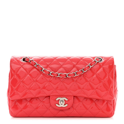 Chanel Patent Quilted Medium Double Flap Dark Pink 1 of 12