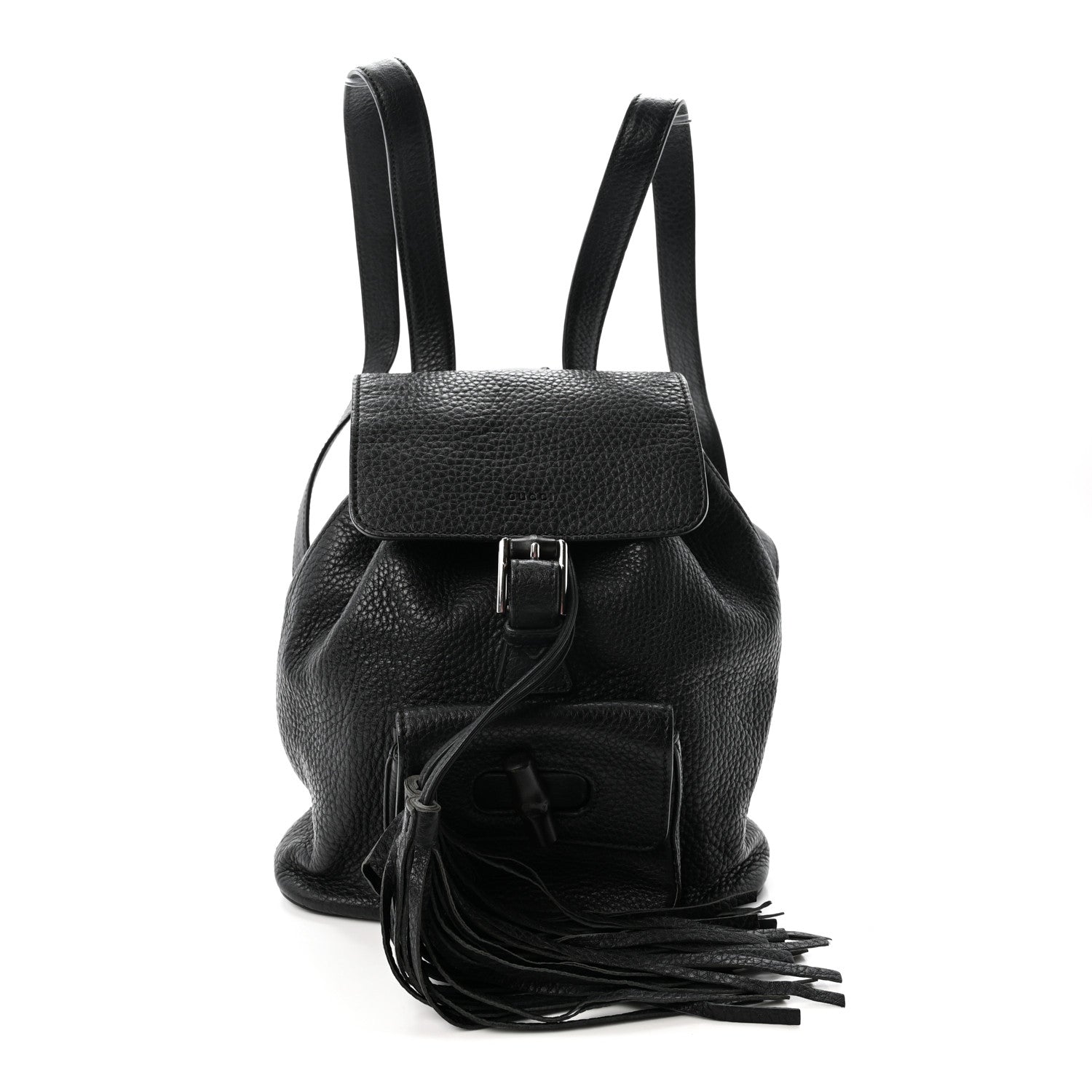 Gucci Calfskin Small Bamboo Backpack Black 1904215 – FASHIONPHILE