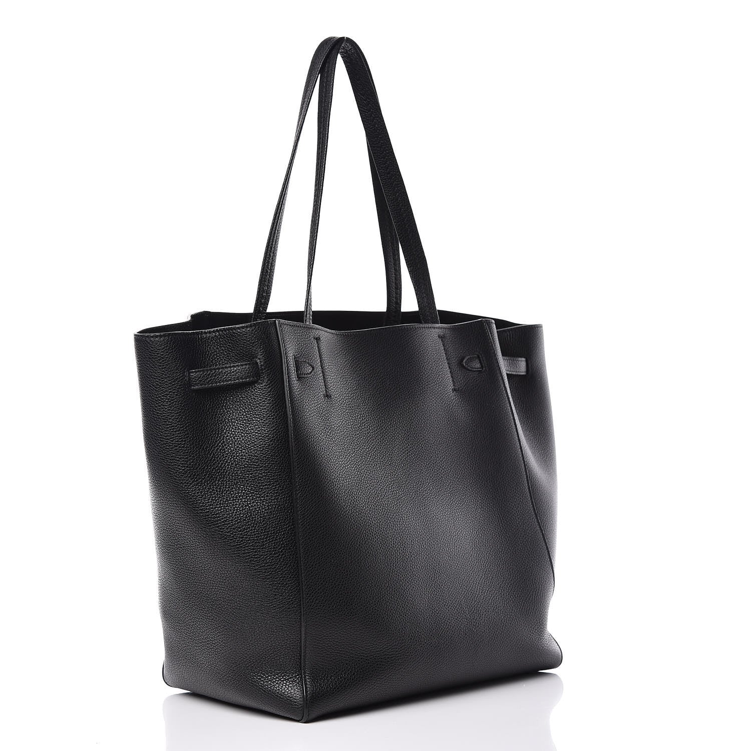 Celine Soft Grained Calfskin Small Belt Cabas Phantom Black 3 of 10
