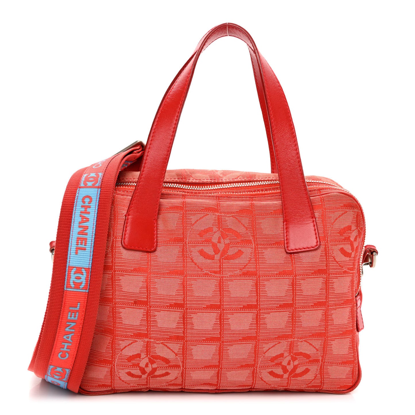Nylon Small Travel Tote Red