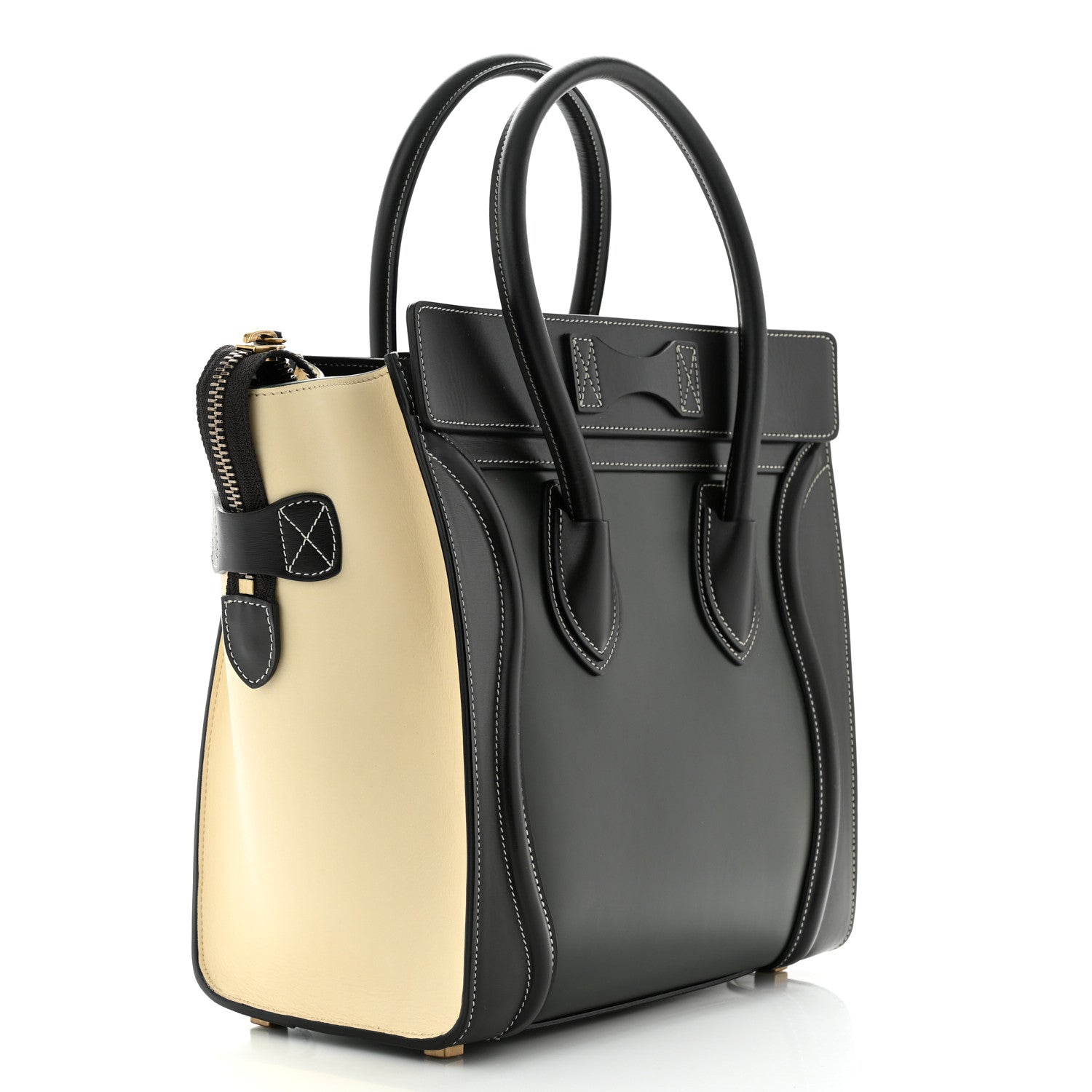 Celine Smooth Calfskin Tri-Color Micro Luggage Light Emerald 2 of 9