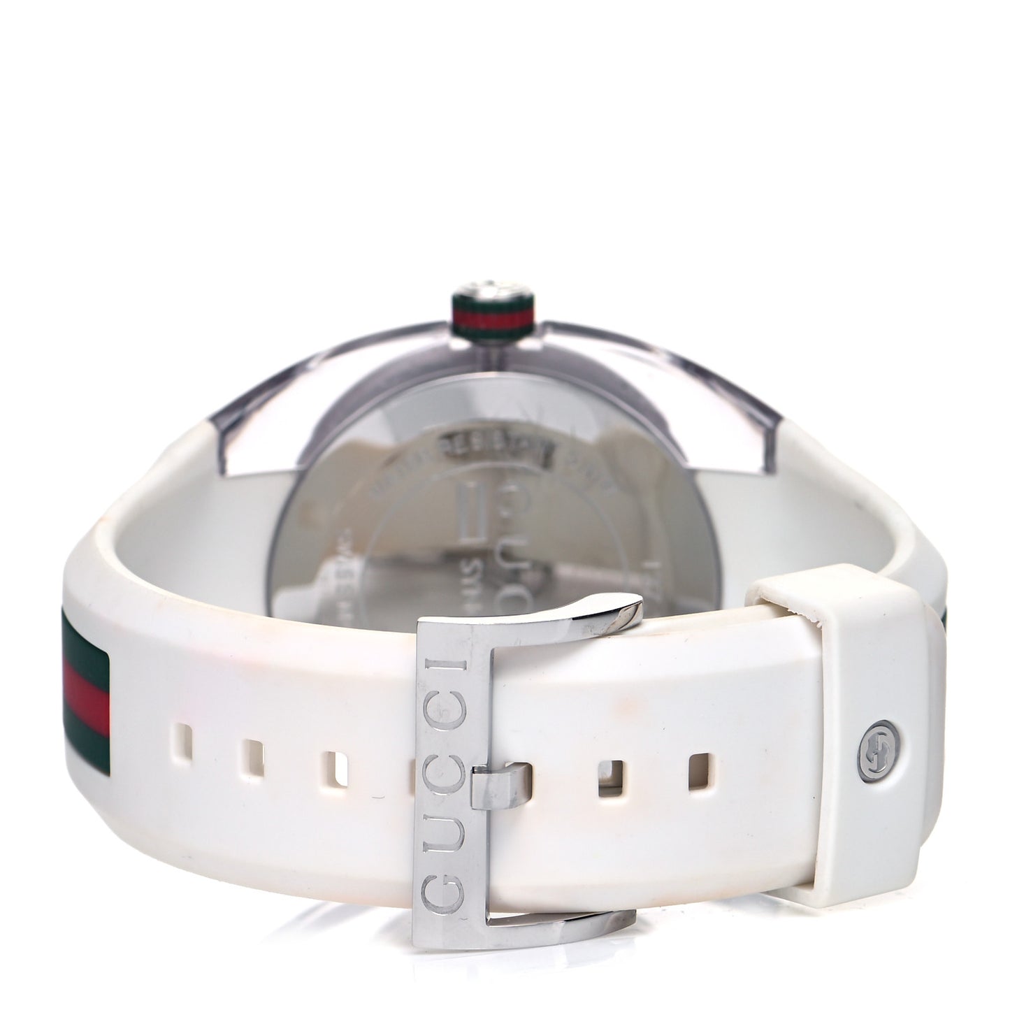 Stainless Steel Rubber 46mm Sync Web Quartz Watch White