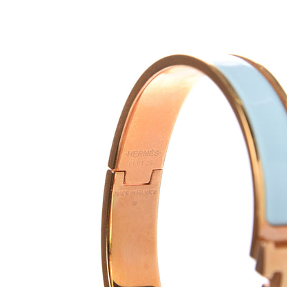 Hermes Enamel Narrow Clic Clac H Bracelet GM Bleu Glacier 4 of 5