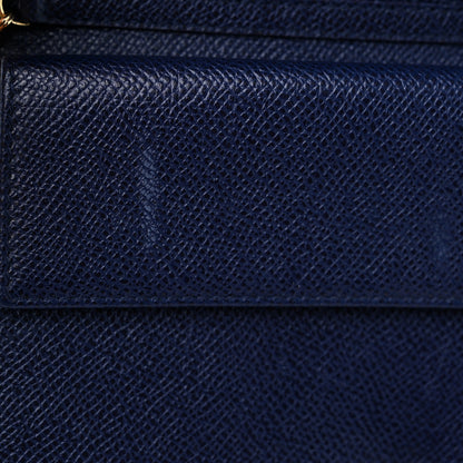 Salvatore Ferragamo Vera Bow Wallet On Chain Blue 10 of 14