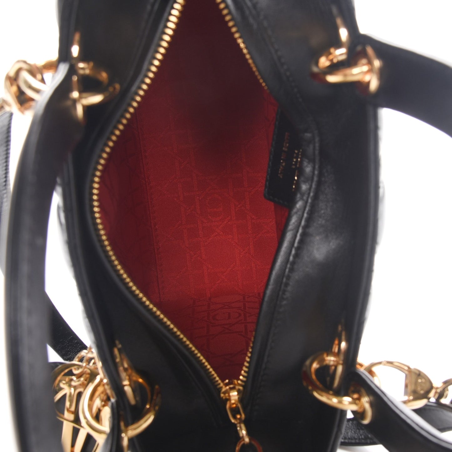 Lambskin Cannage Medium Lady Dior Black