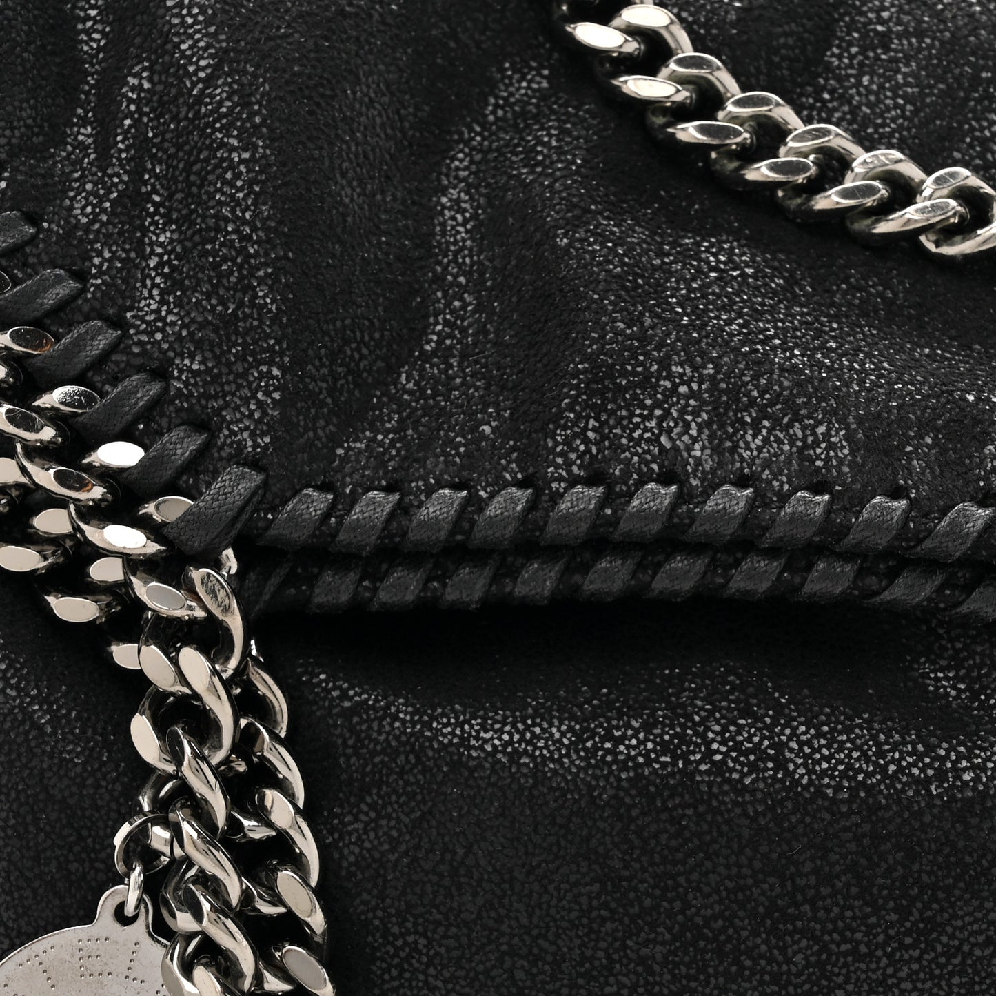 Shaggy Deer Falabella Fold Over Tote Black