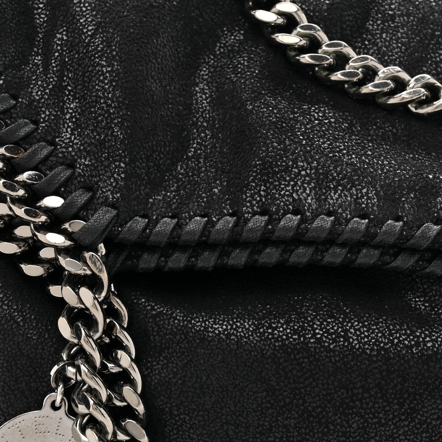 Stella McCartney Shaggy Deer Falabella Fold Over Tote Black 7 of 9