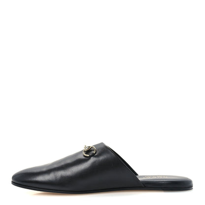 Gucci Nappa Annette Horsebit Slippers 39.5 Black 1 of 10