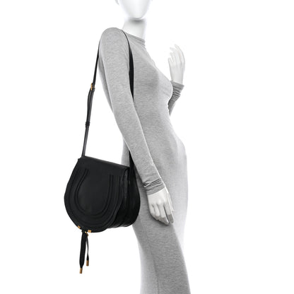 Chloe Calfskin Medium Marcie Round Crossbody Bag Black 2 of 11
