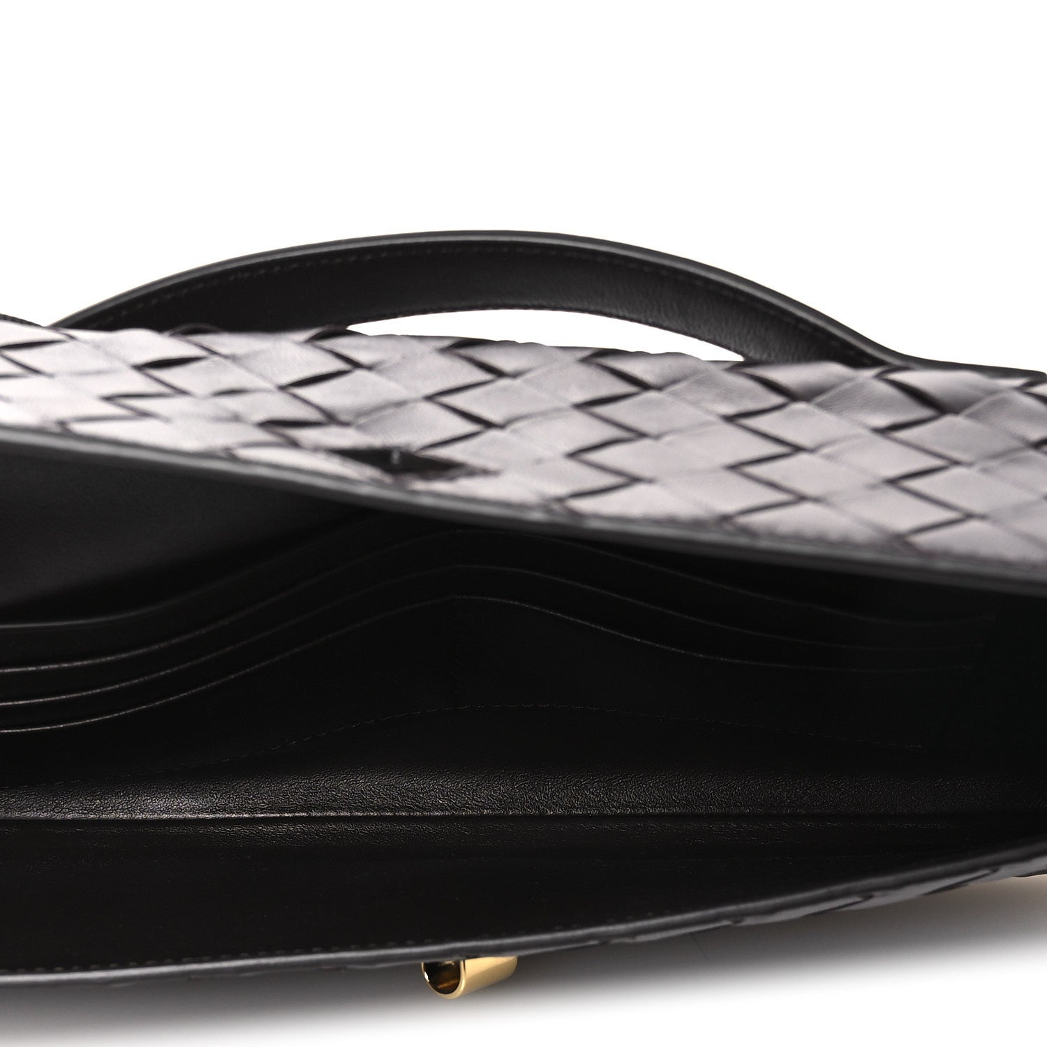 Bottega Veneta Nappa Intrecciato Long Andiamo Top Handle Clutch Fondant 5 of 11