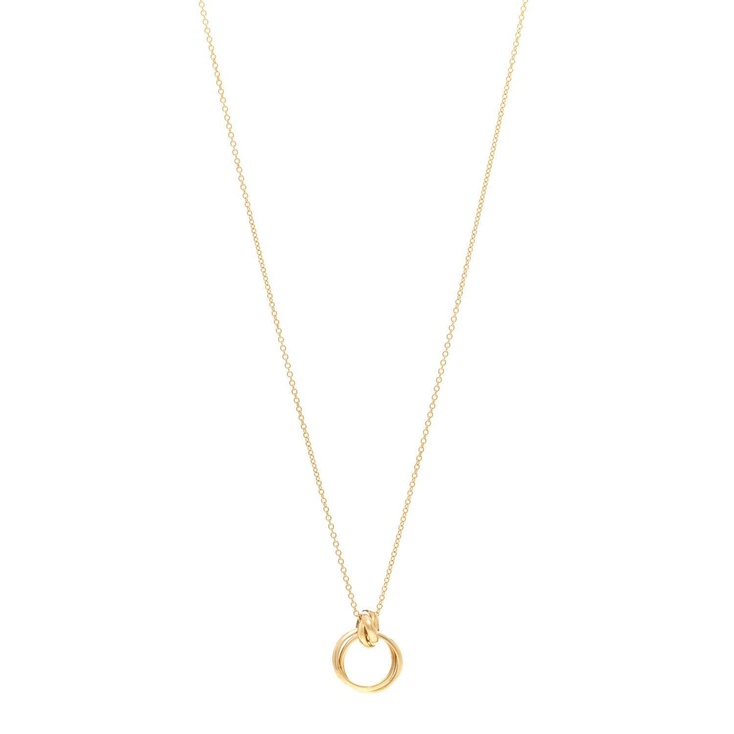 Tiffany 18K Yellow Gold Paloma's Melody Mini Circle Pendant Necklace 1 of 5