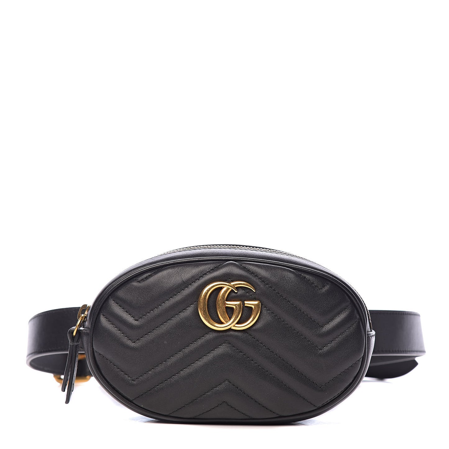 Calfskin Matelasse GG Marmont Belt Bag 95 38 Black