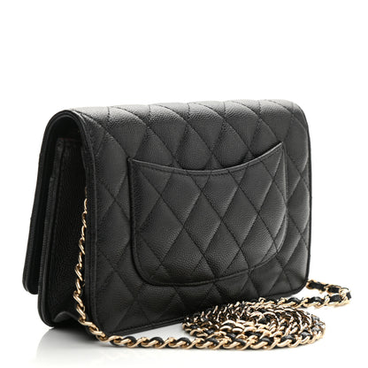 Chanel Caviar Quilted Wallet On Chain WOC Black 3 of 12