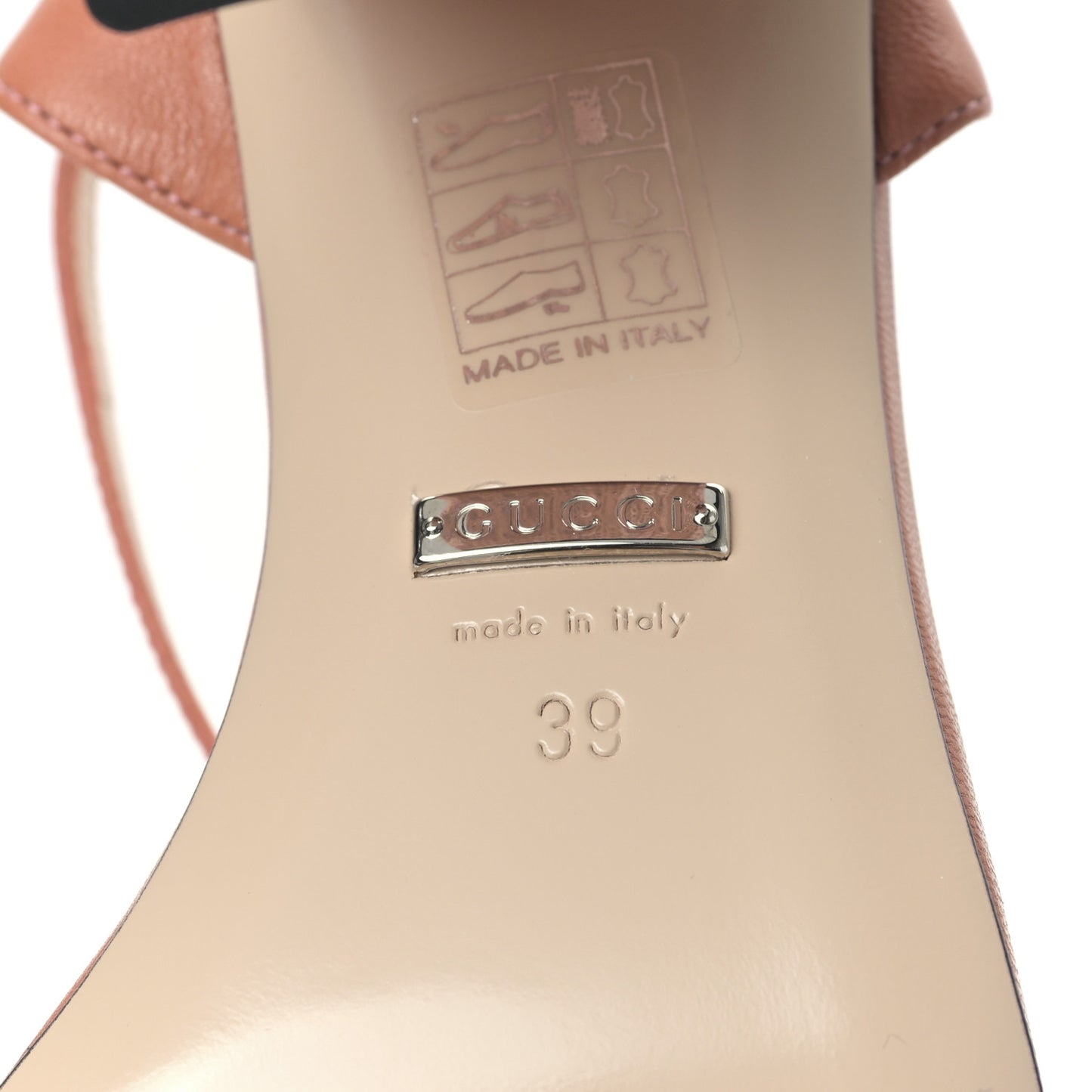 Sequin Satin Malaga Kid GG Marmont Ankle Wrap 75mm Sandals 39 Antique Rose Rosa Pale Pink