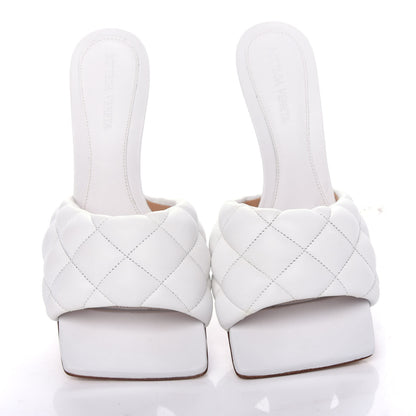 Bottega Veneta Nappa Matelasse Padded Mule Sandals 38.5 Optic White 5 of 10