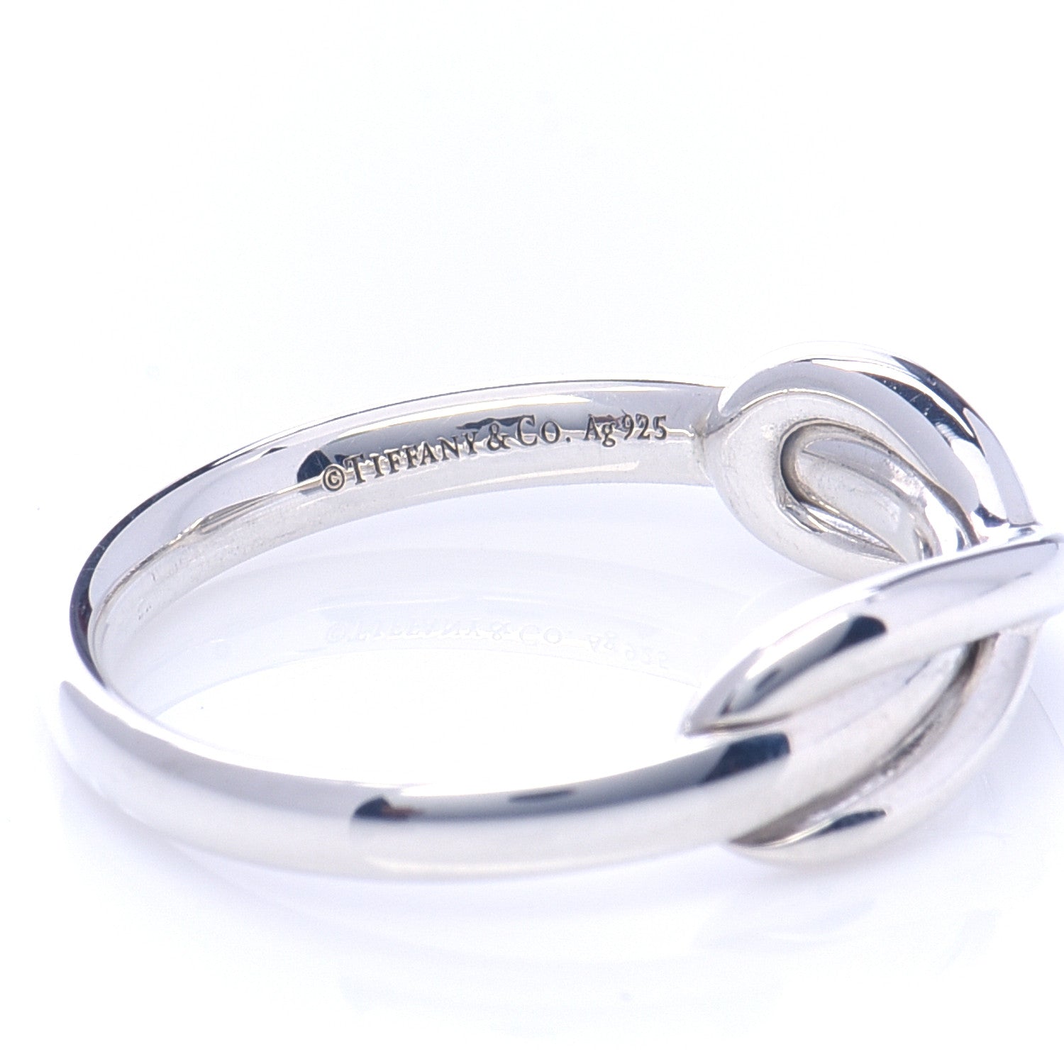 Tiffany Sterling Silver Narrow Infinity Ring 52 6 4 of 5