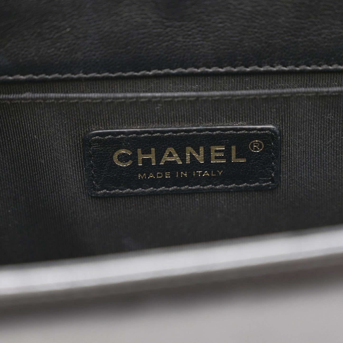 Lambskin Quilted Medium Boy Flap Black