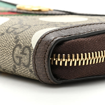 Gucci GG Supreme Monogram Web Geometric Ophidia Zip Around Wallet Beige Multicolor Brown Sugar 11 of 13