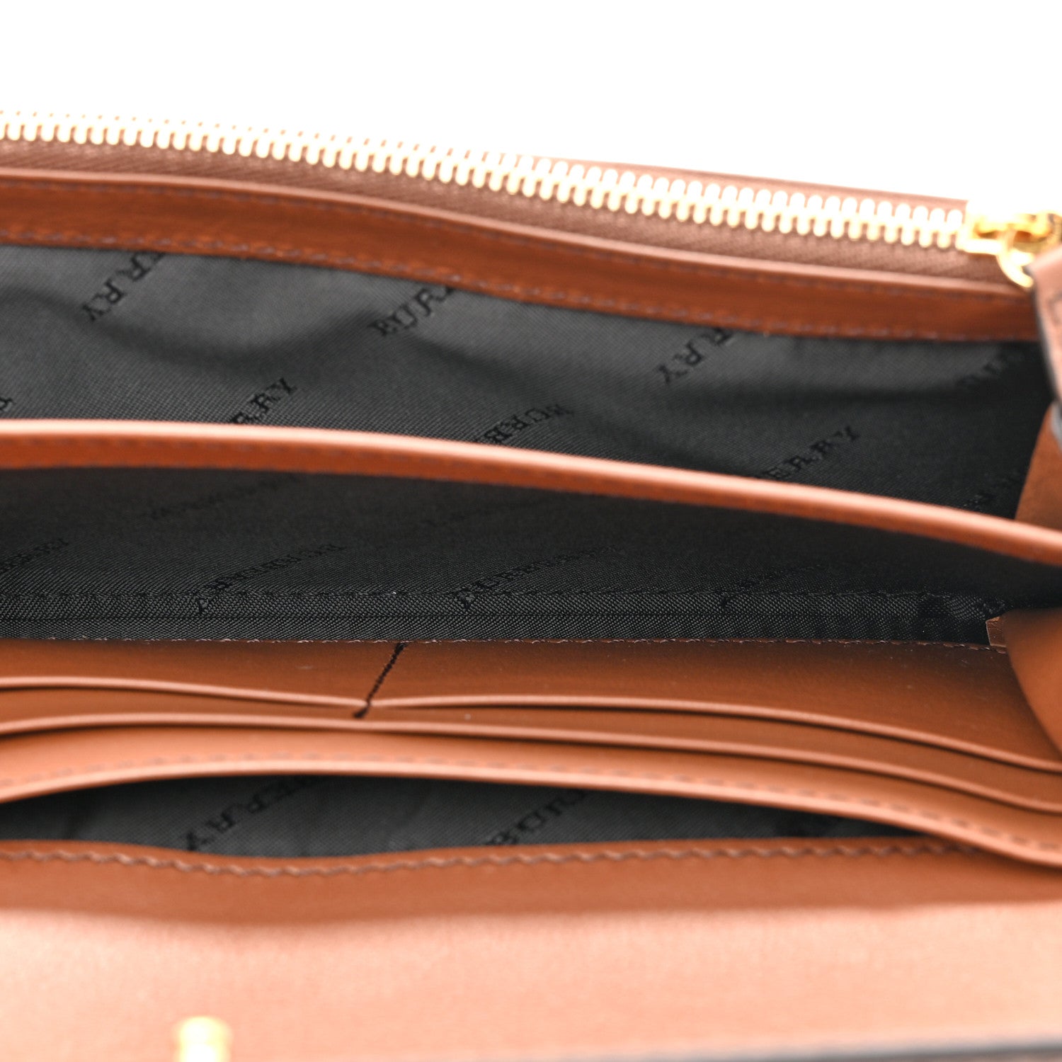 Burberry Grainy Calfskin House Check Continental Wallet Tan 5 of 7