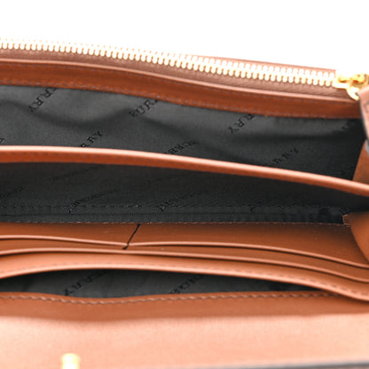 Burberry Grainy Calfskin House Check Continental Wallet Tan 5 of 7
