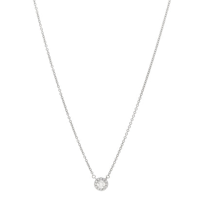 Tiffany Platinum Diamond .22ct Soleste Pendant Necklace 1 of 5