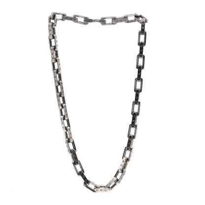 Louis Vuitton Monogram Chain Necklace Silver 3 of 4