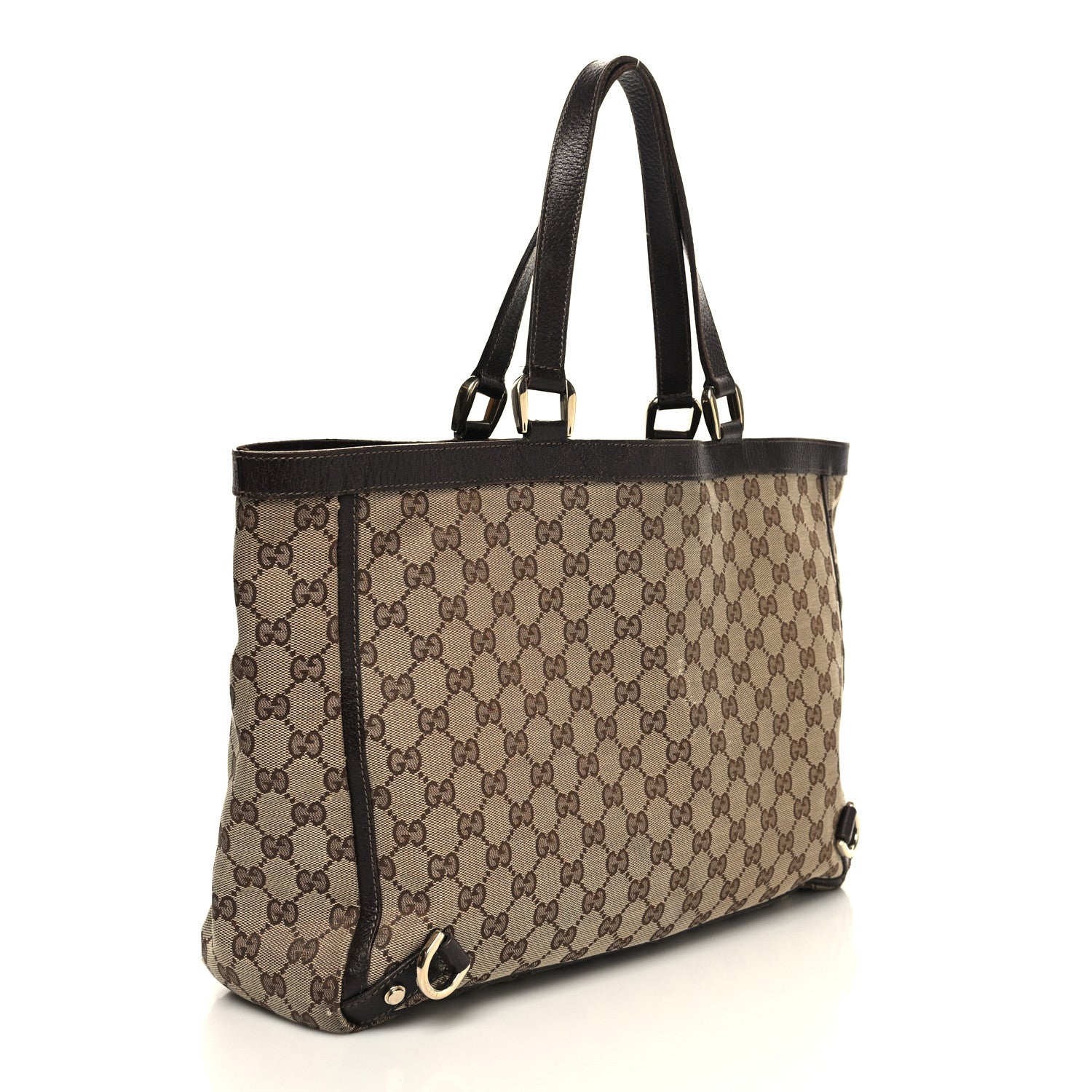 Gucci Monogram Large Abbey Tote Dark Brown 3 of 13
