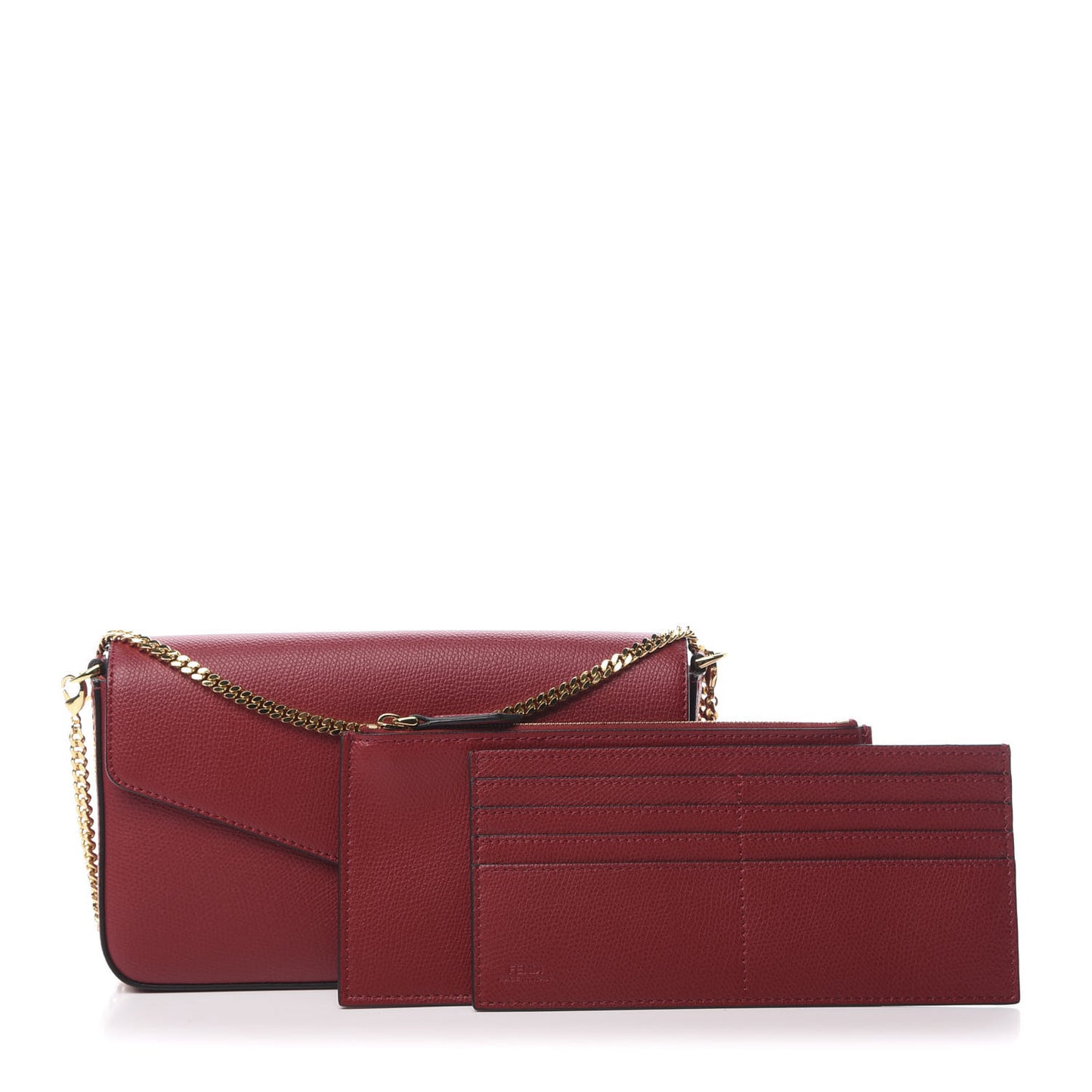 Vitello Cruise F is Fendi Envelope Wallet on Chain with Pouches Fragola