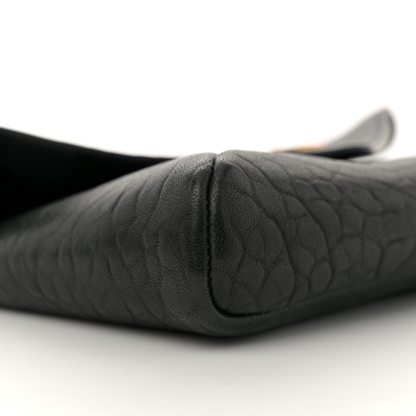 Supple Lambskin Small Cassandre Chain Pouch Black