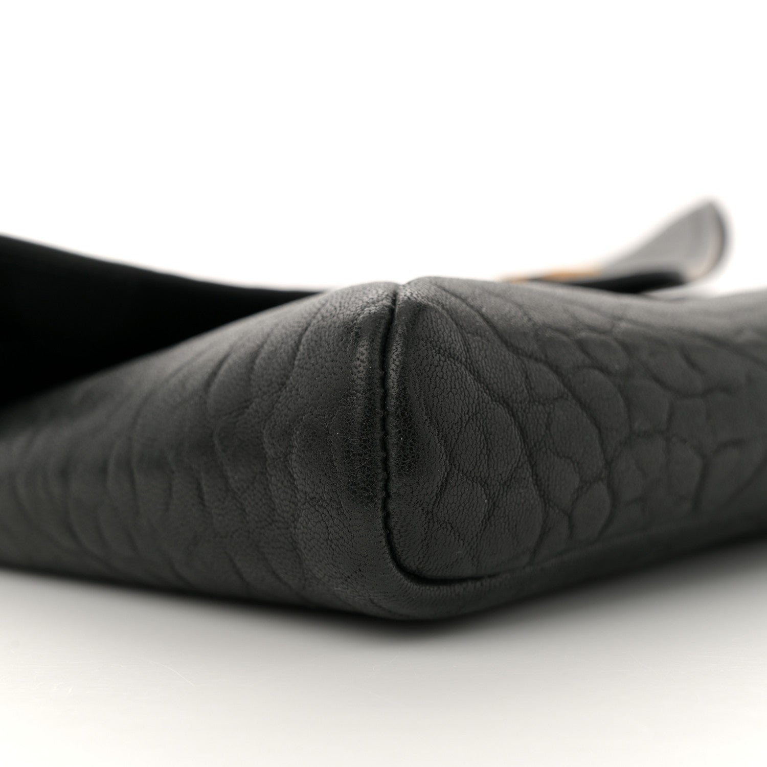 Saint Laurent Supple Lambskin Small Cassandre Chain Pouch Black 9 of 11