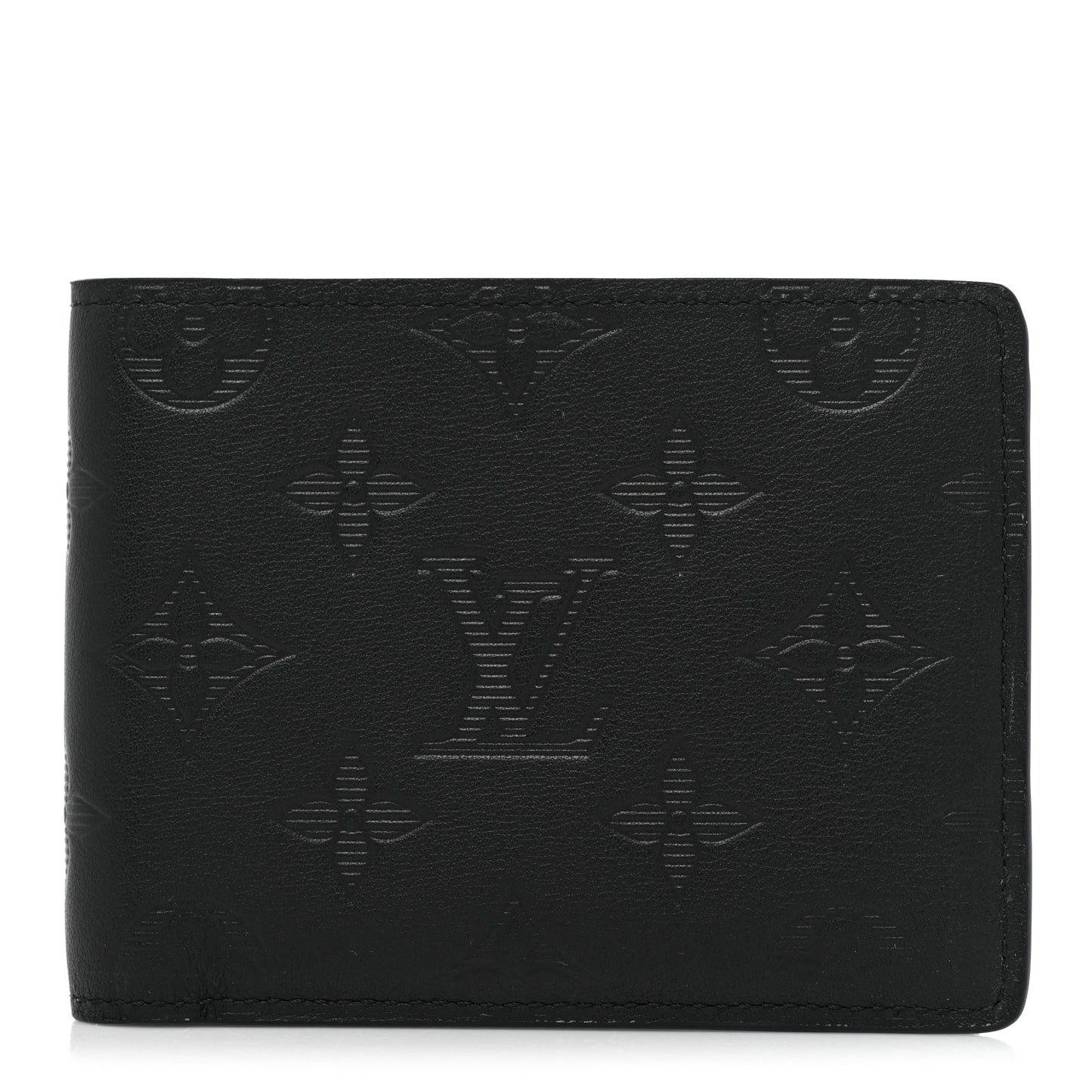 Calfskin Monogram Shadow Multiple Wallet Black