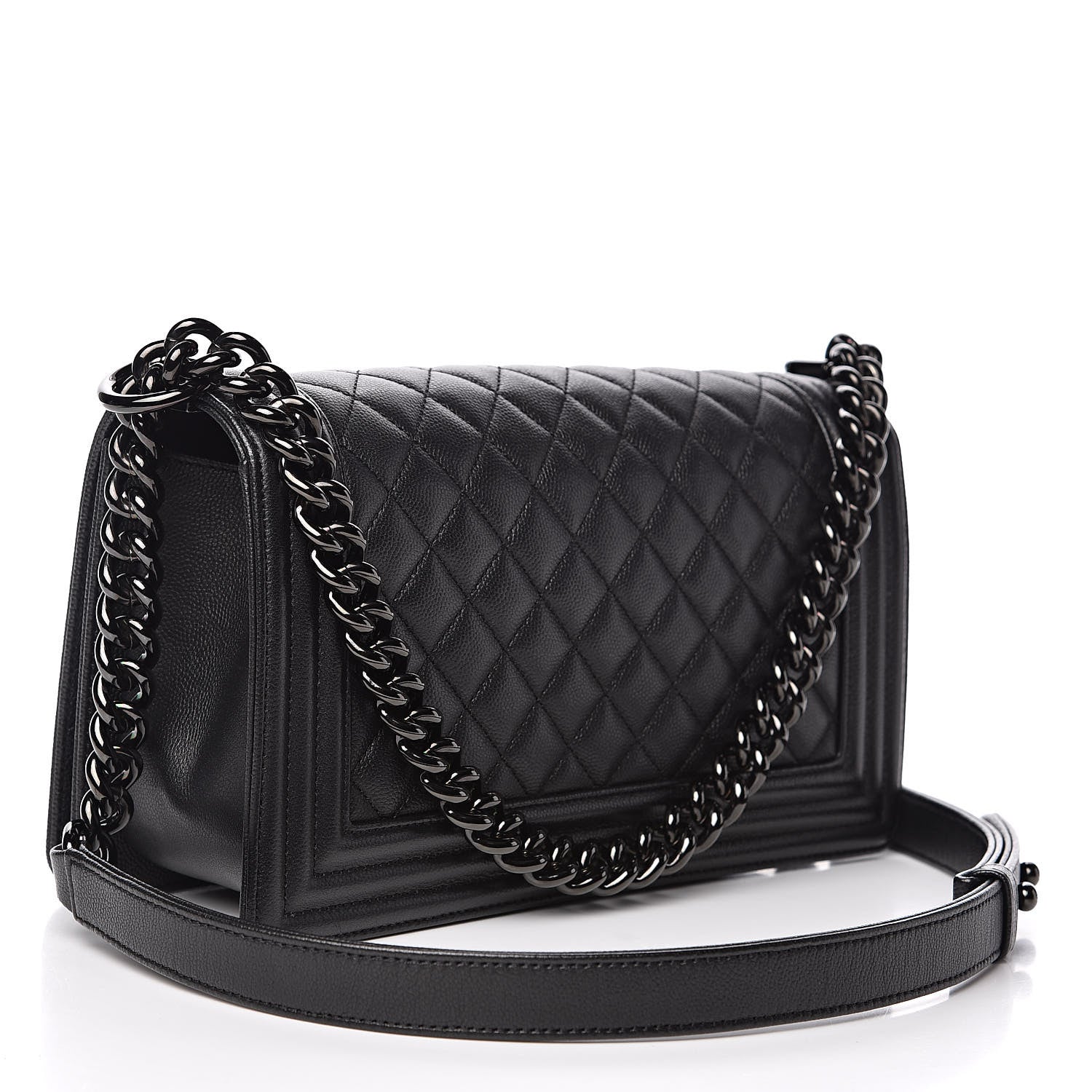 Chanel Caviar Quilted Medium Boy Flap So Black 3 of 11