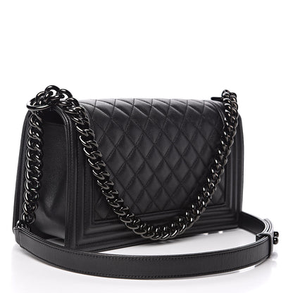 Chanel Caviar Quilted Medium Boy Flap So Black 3 of 11