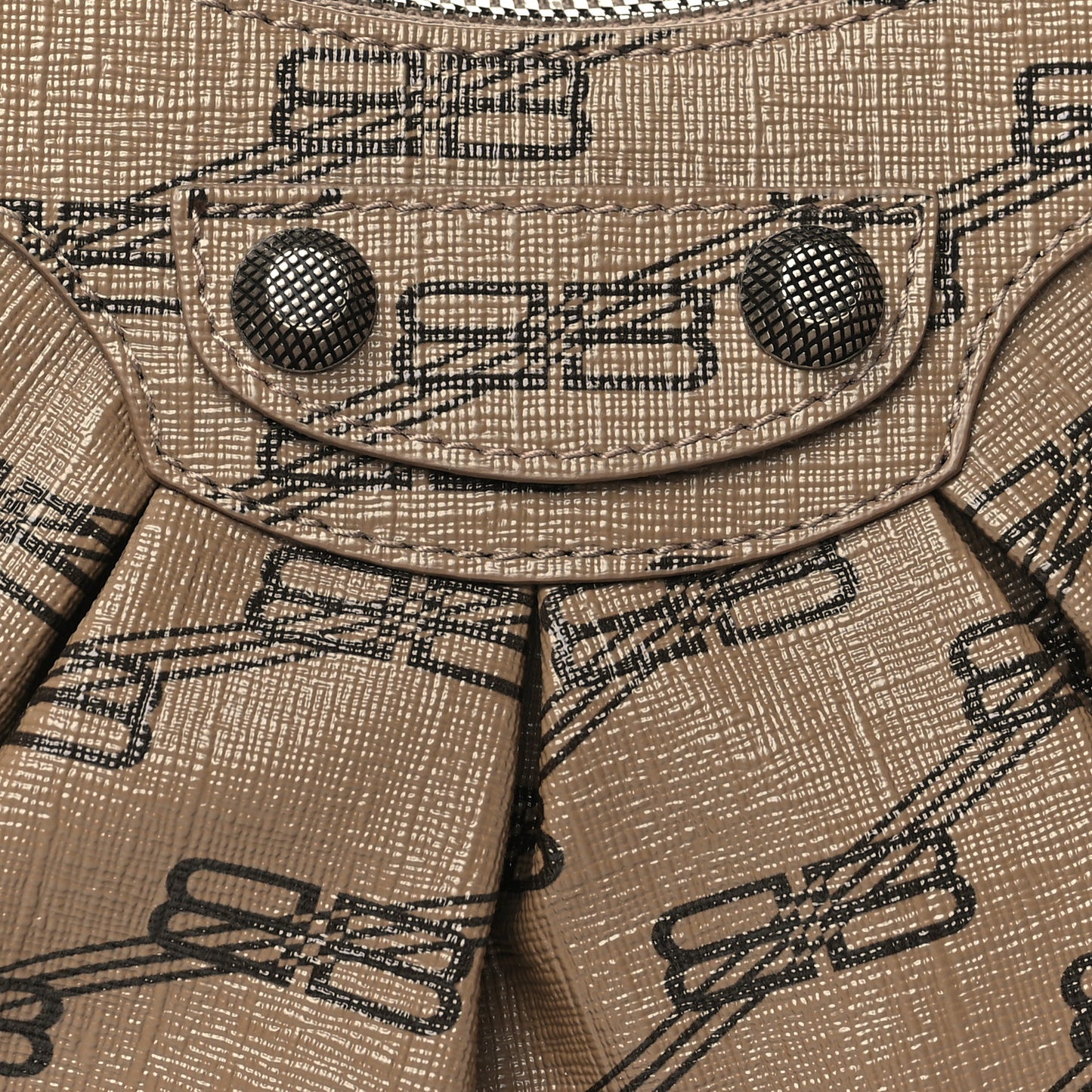 Coated Canvas BB Monogram Le Cagole Shoulder Bag XS Beige Brown