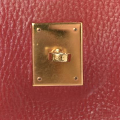Hermes Ardennes Birkin 35 Rouge Vif 22 of 37