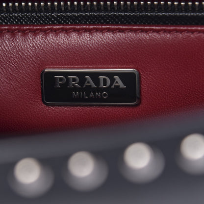 Prada Saffiano Studded Double Zip Tote Black 6 of 9