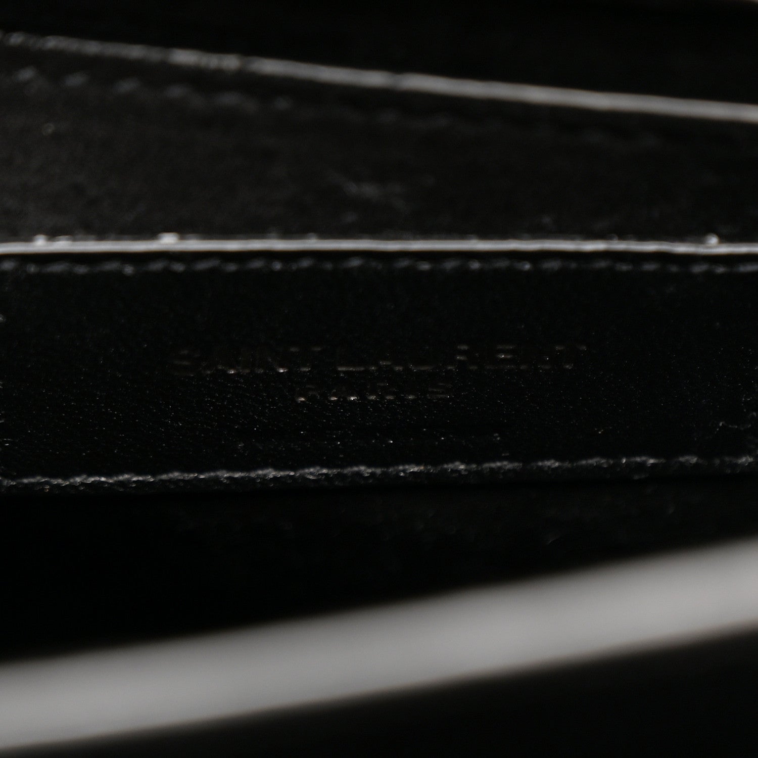 Saint Laurent Calfskin Crocodile Embossed Medium Monochrome Monogram Sunset Black 6 of 10