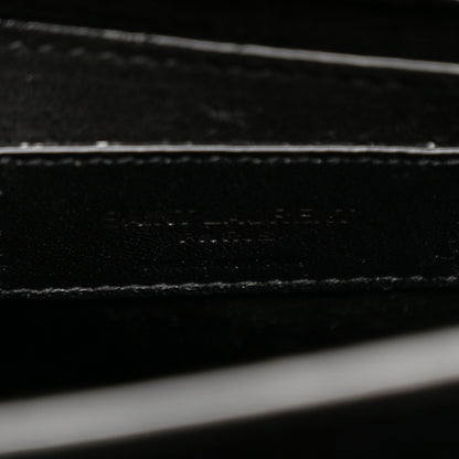 Saint Laurent Calfskin Crocodile Embossed Medium Monochrome Monogram Sunset Black 6 of 10