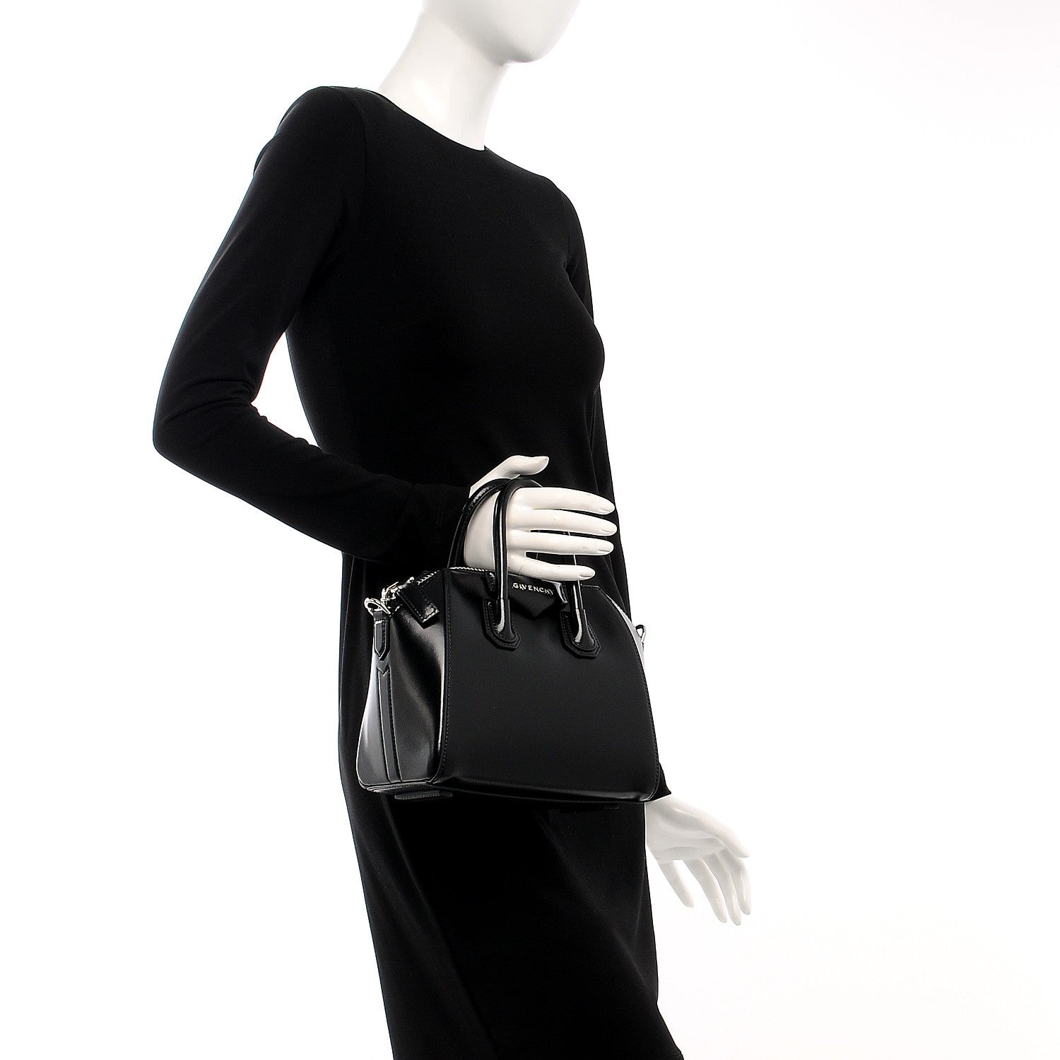 Givenchy Shiny Lord Calfskin Mini Antigona Black 3 of 16