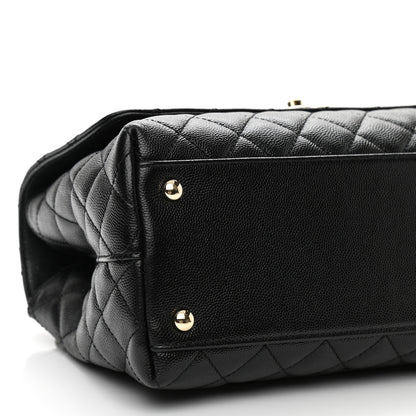 Chanel Caviar Quilted Small Coco Handle Flap Black 9 of 13