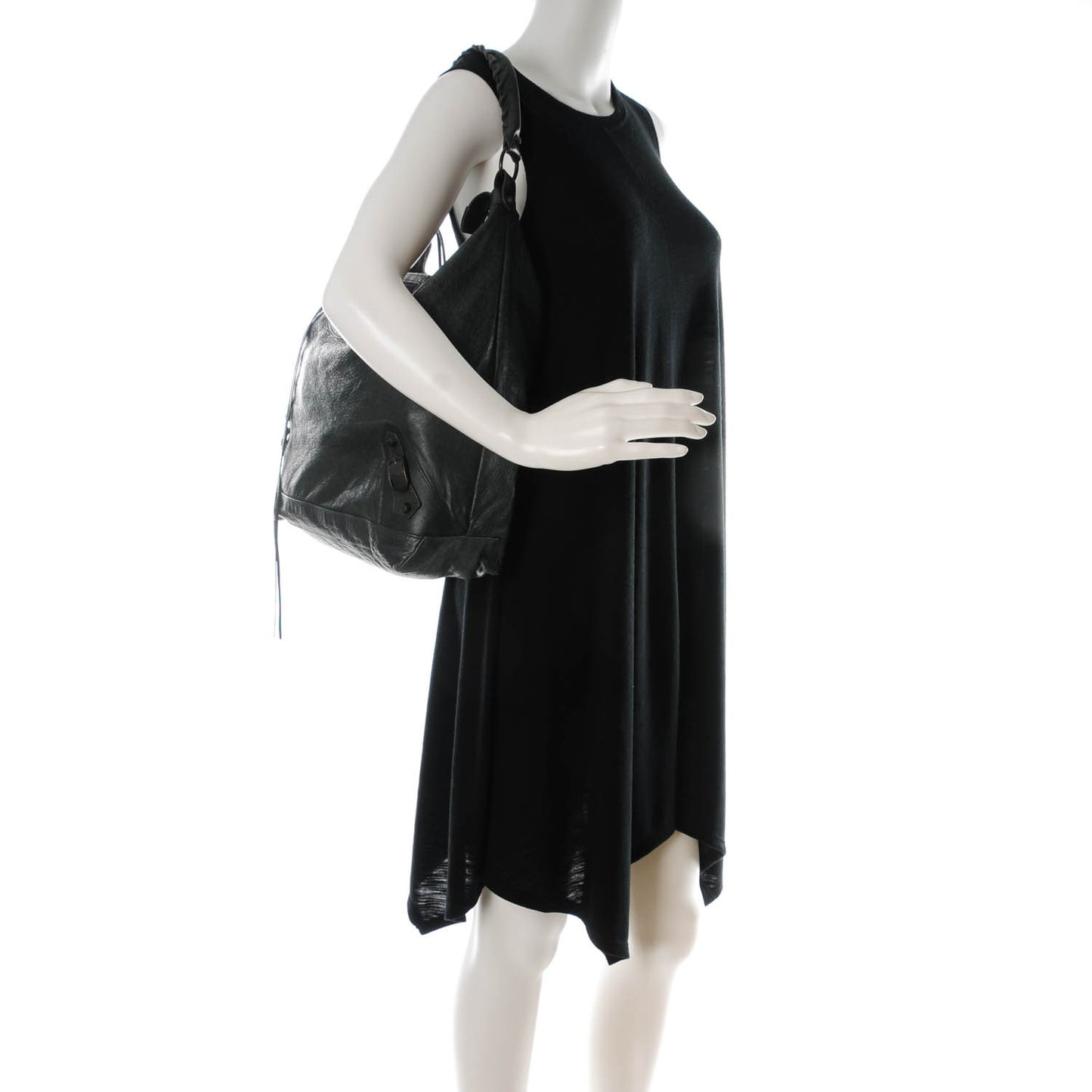 Agneau Classic Hardware Day Hobo Anthracite
