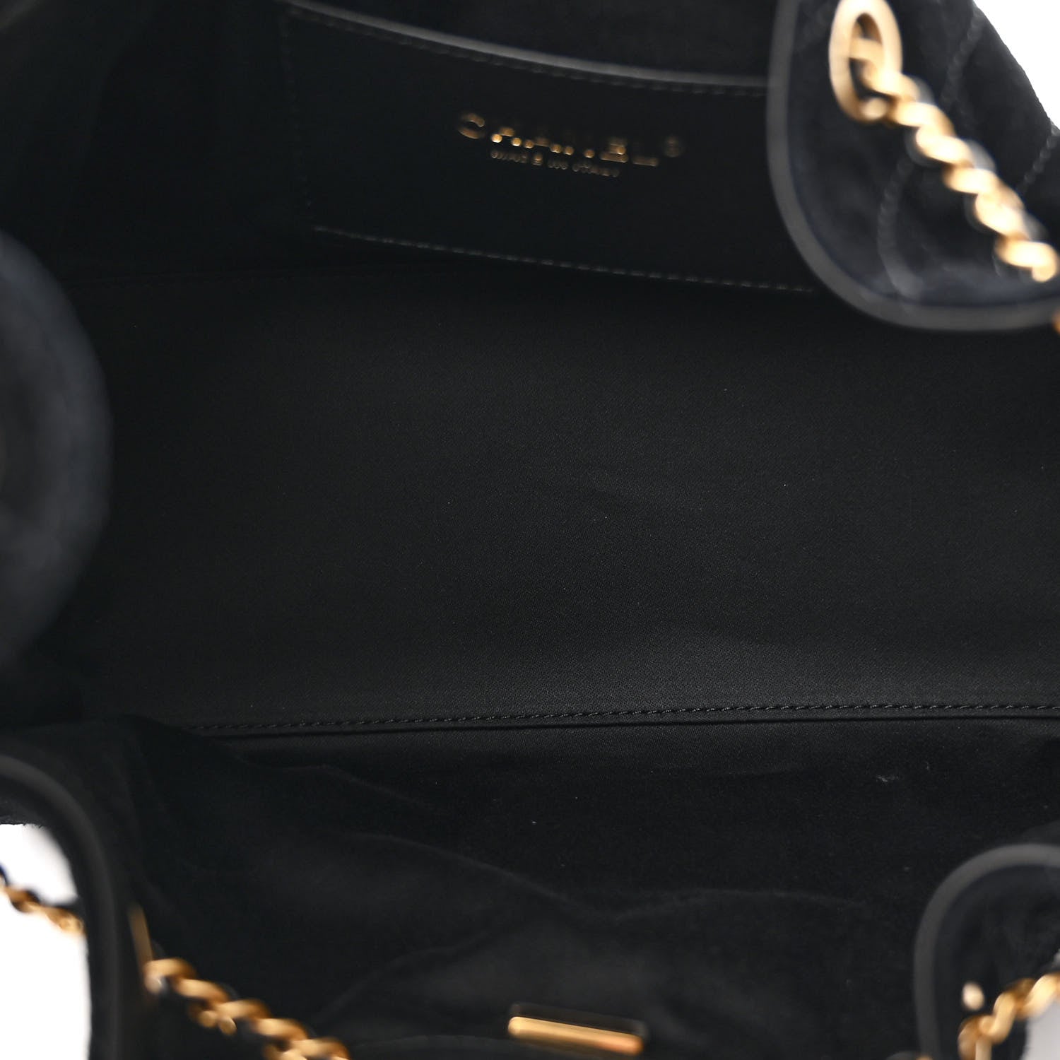 Chanel Suede Quilted Small Chanel 25 Handbag Black 5 of 12