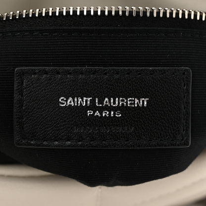 Saint Laurent Lambskin Quilted Toy Loulou Puffer Monogram Chain Satchel Crema Soft 6 of 10