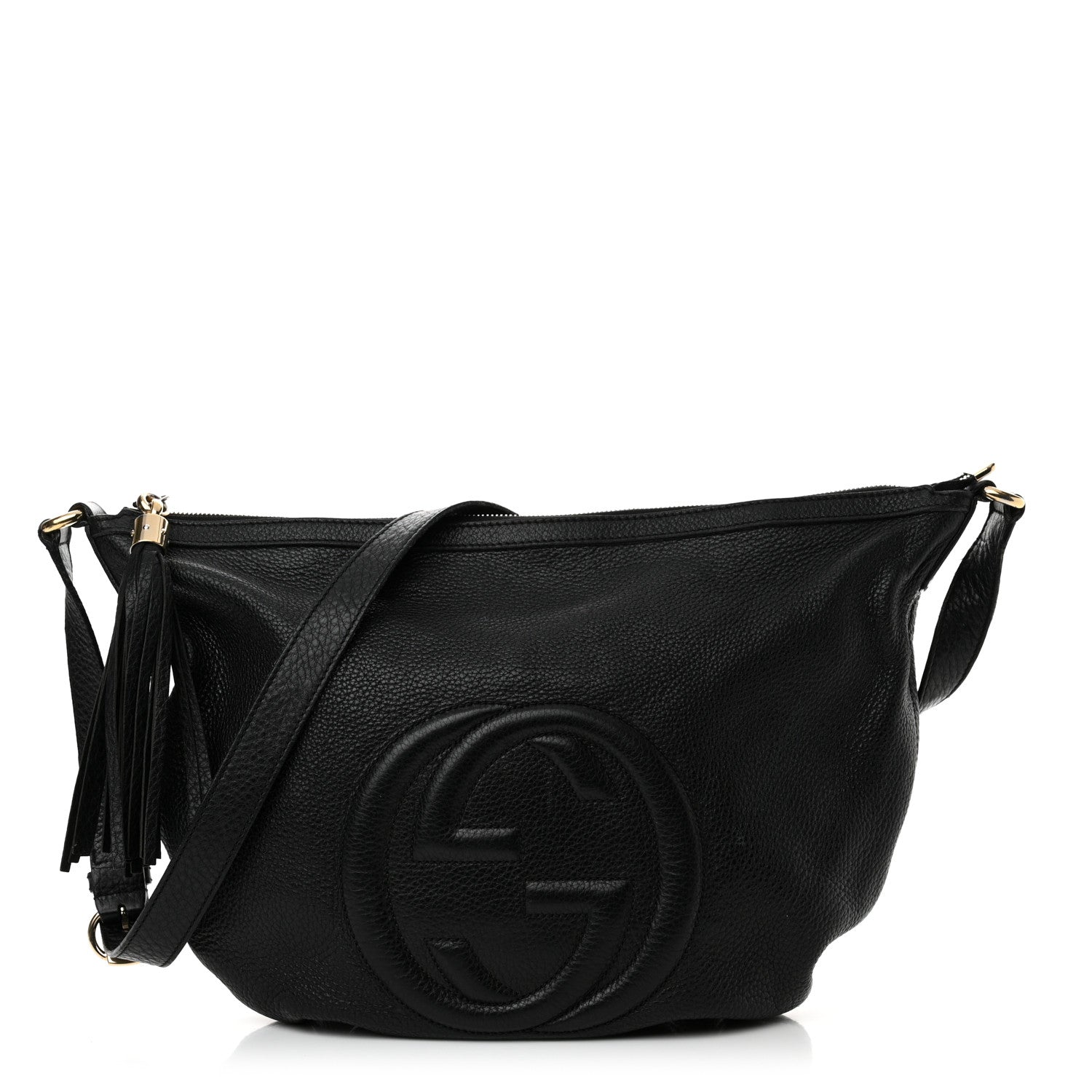 Gucci Pebbled Calfskin Medium Soho Hobo Black 1 of 18