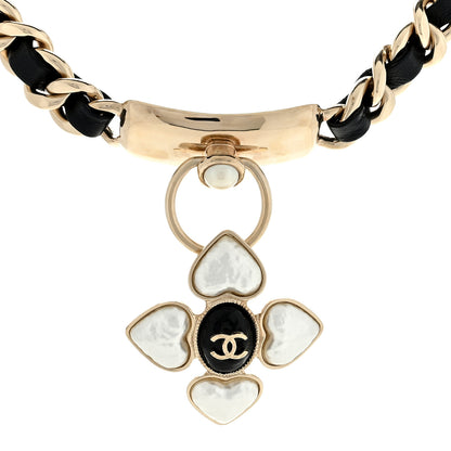 Chanel Lambskin Pearl Resin CC Choker Gold Black 1 of 4