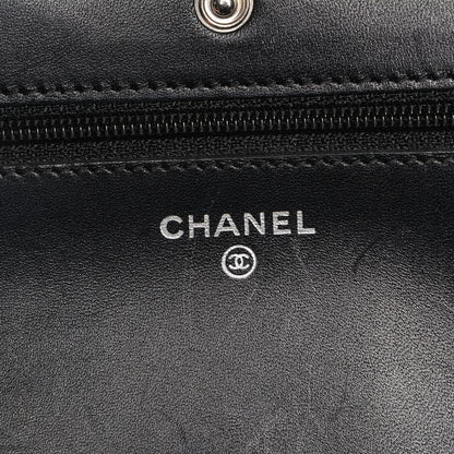 Chanel Calfskin Quilted Cambon Wallet On Chain WOC Black 6 of 8