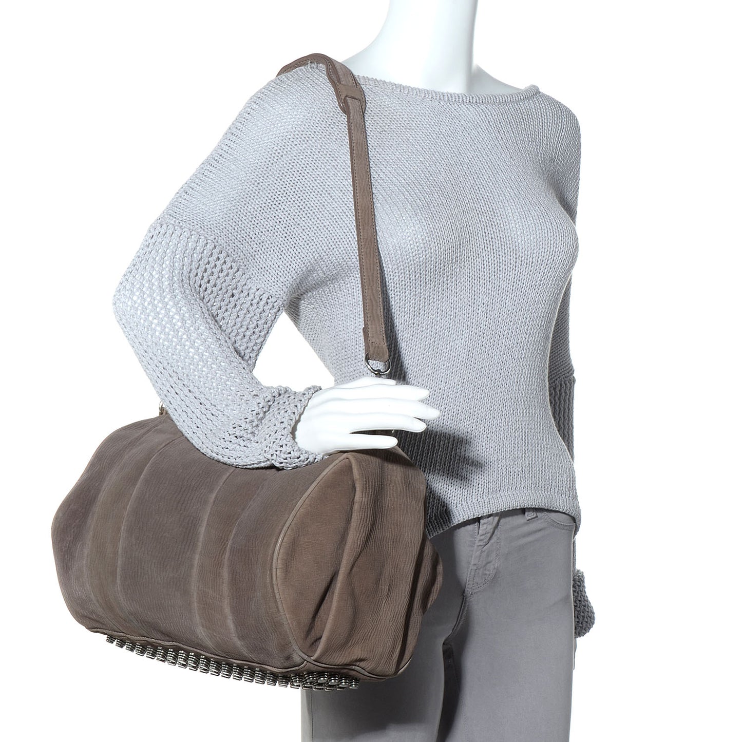 Laser Cut Rocco Satchel Grey